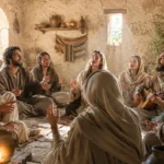 The ecclesia singing psalms, hymns, and spiritual songs representing Colossians 3:16.