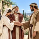 Bride and groom exchanging wedding rings during a marriage ceremony, illustrating holiness and honor.